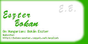 eszter bokan business card