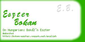 eszter bokan business card